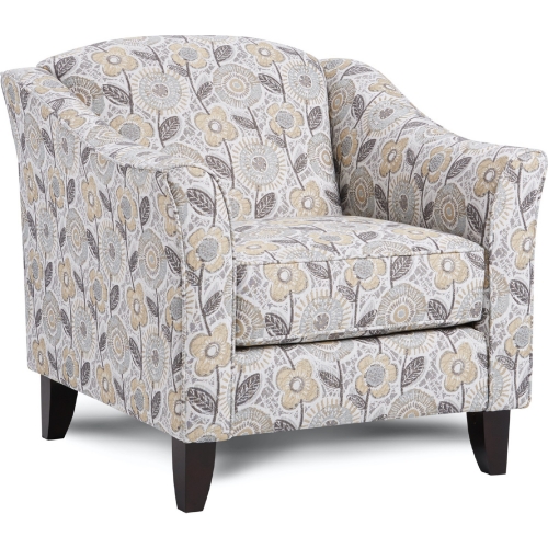 Accent Chair in Dayflower Haze Floral Fabric